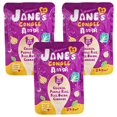 JANE's CONGEE 真的粥 雞肉紫米粥, 紫米添加, 適合6個月以上寶寶食用, 150g, 3包