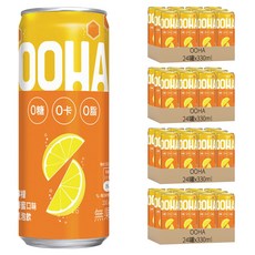OOHA 氣泡飲 檸檬蜂蜜, 330ml, 96罐