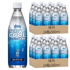 味丹 多喝水 STAY COOL 酷涼礦物質強氣泡水, 560ml, 48瓶