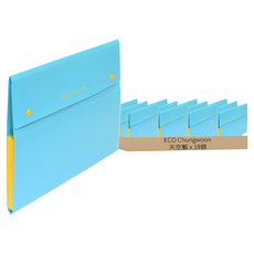 ECO Chungwoon 5層分格風琴夾, 天空藍, 18個