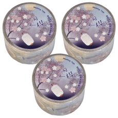 德德小品集 燙金和紙膠帶 30mm x 3m, 一日之櫻, 3個