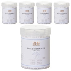 奇哥 細紙軸棉花棒 嬰幼兒環保, 200支, 5罐
