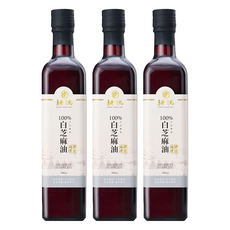 GENG YUAN 耕沅 100%古法壓榨白芝麻油 500ml - 滴滴香醇、料理百搭, 3瓶