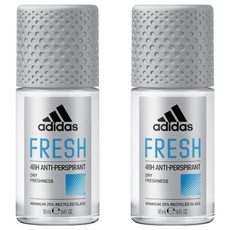 adidas 愛迪達男性制汗滾珠勁涼舒爽 有效抑制汗水異味 持久散發清新香氣, 50ml, 2瓶