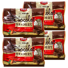Takaoka 高岡食品 原味生巧克力, 入口即化 絲滑軟綿 可可風味, 140g, 4袋