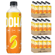 OOHA 氣泡飲 檸檬蜂蜜口味, 500ml, 72瓶
