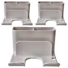 懶角落 壁掛吹風機置物架 白色置物款, 3個