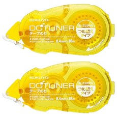 KOKUYO 國譽 好黏便利貼雙面膠帶補充包 好撕型 8.4mm x 16m, 黃色, 2個