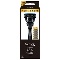 Schick 舒適牌 日本境內版 極刮鬍刀 + 刀頭 5個, 1支, 1盒
