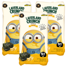 MANJUN 韓國小小兵海苔 起司口味, 3個, 40.5g