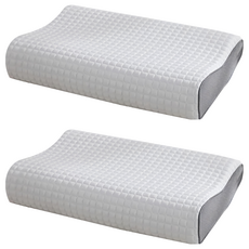 DON HOME 涼感釋壓記憶枕, 穩定支撐頸椎 有效預防落枕, 人體工學型, 2個, 40x60CM