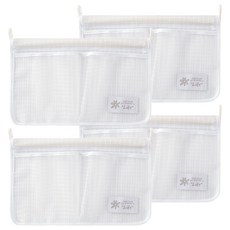 冰箱門側懸掛式分類儲物袋, 白色, 4個