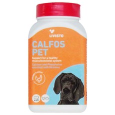 LIVISTO 萌威武 CALFOS PET 支持健康的肌肉骨骼系統 含鈣和磷 富含維生素, 維護骨骼/關節, 60顆, 1罐