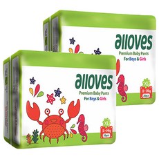 alloves 佰分愛 優質褲型尿布 男女共用 11~14kg, XL, 76片