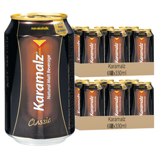Karamalz 卡麥隆黑麥汁 嚴選大麥芽釀製 無防腐劑 無化學添加物 含蛋白質、鐵、鈣、鋅 維他命B群 無脂肪 全素可用, 330ml, 12罐