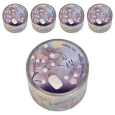 德德小品集 燙金和紙膠帶 30mm x 3m, 一日之櫻, 5個