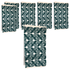 LIFE 來福牌 幻蝶森林毛巾 33x76cm 100%棉 台灣製, 綠色, 6條