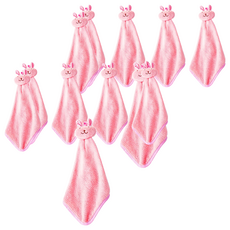 小麥購物 Y063動物擦手巾 6個 - 可愛動物造型 柔軟吸水 掛繩設計, 2入