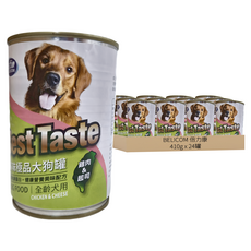 BELICOM 倍力康 美味極品大狗罐 全齡犬, 雞肉 + 起司, 410g, 24罐