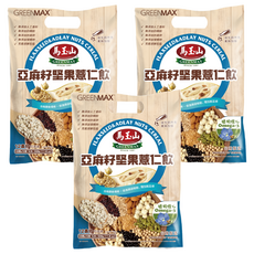 馬玉山亞麻籽堅果薏仁飲, 含植物性Omega-3, 高纖, 促進消化, 台灣製造, 28g, 3袋