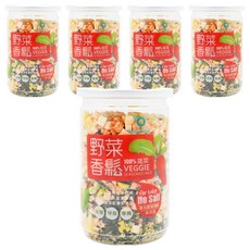 BabyBest 貝比斯特 寶寶香鬆, 兒童營養蔬菜風味, 100%蔬菜, 無鹽, 45g, 5罐