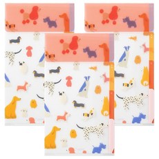 日本 MIDORI 3層安全資料夾 A5, 小狗(35460), 3個