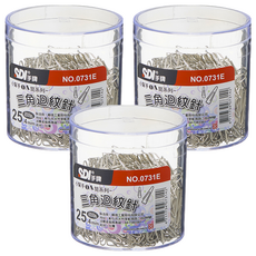SDI 手牌 三角迴紋針 0731E, 500入, 3罐