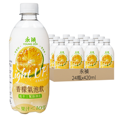 永禎 香檬氣泡飲, 24瓶, 420ml