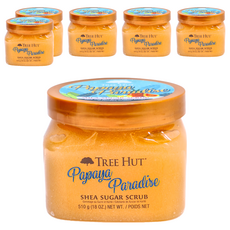 Tree Hut 樹上小屋 乳油木蜜糖身體磨砂膏 Papaya Paradise 510g, 6罐