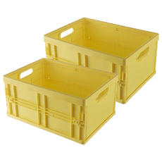 甲克虫 折疊收納盒, 2個, Yellow