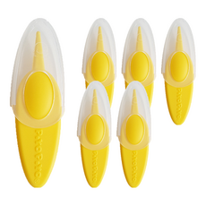 PiYOPiYO黃色小鴨 寶寶鼻腔清潔夾 帶圓頭 附收納保護蓋, 1個, 6個