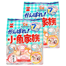 岩塚製菓 小魚家族米餅 6入 日本原裝進口, 原味, 47g, 2袋