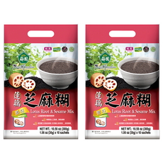 薌園 蓮藕芝麻糊, 多穀多健康 營養好滋味, 富含膳食纖維, 30g, 10包, 2袋