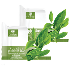 Saboo 綠茶皂/草本手工皂, 100g, 2個