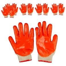 沾膠手套-棉紗止滑耐磨 適用園藝清潔搬運, 6入