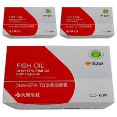 大醫生技 DHA + EPA TG型魚油膠囊, 60顆, 4.6g, 3盒