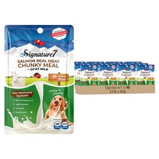 Signature7 心寵 3個月以上狗用餐包, 鮭魚 + 羊奶, 80g, 12包