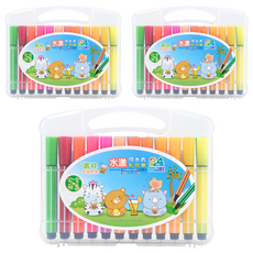 LIBERTY 利百代 水漾可水洗彩色筆 24色, 3盒