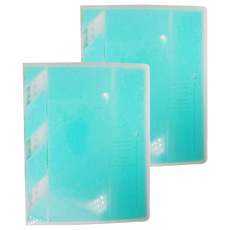 KyOKUTO A5 20孔半透明彩色資料夾, 粉藍色, 2本