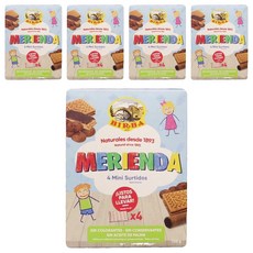 BIRBA Merienda 迷你綜合餅乾隨手包 4入, 西班牙128年家族零食大廠, 四種不同形狀的巧克力餅乾, 25g小包裝, 100g, 5盒