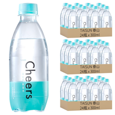 泰山 CHEERS 氣泡水，無糖無熱量，綿密氣泡，清爽解膩, 300ml, 72瓶