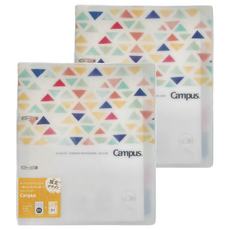 KOKUYO 國譽 Campus 2孔活頁夾B5, 粉彩三角, 2本