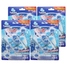 TAMURA 日本馬桶清潔球 海洋香氛 180g 自動清潔 持久清新, 4盒