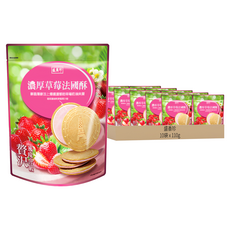 盛香珍 濃厚草莓法國酥, 100g, 10袋