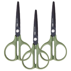 ABEL 力大牌 風格文書剪刀 氟素防沾黏 6吋 軍綠色, 3支