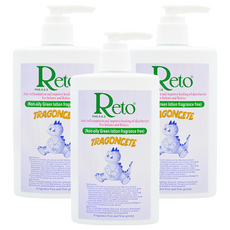 Reto 嬰幼兒燕麥膠體皮膚滋潤劑, 不油無香料綠色乳液+押頭包裝, 250ml, 3瓶