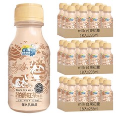 milk 台東初鹿 伯爵紅茶牛乳, 235ml, 54瓶
