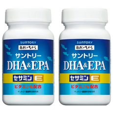 SUNTORY 三得利 DHA & EPA 維他命E 芝麻素, 120顆, 2罐
