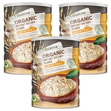 Vilson 米森 有機即食大燕麥片, 3罐, 880g