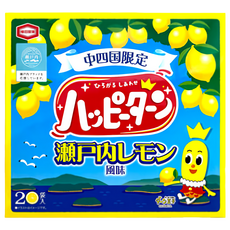 龜田製菓 中四國限定瀨戶內檸檬風味快樂米果 使用瀨戶內產檸檬粉 散發清爽酸味, 88g, 1盒